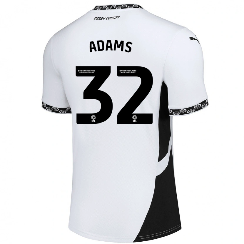 Danxen Herren Ebou Adams #32 Weiß Schwarz Heimtrikot Trikot 2024/25 T-Shirt