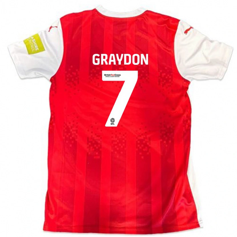 Danxen Herren Ryan Graydon #7 Rot Weiß Heimtrikot Trikot 2024/25 T-Shirt