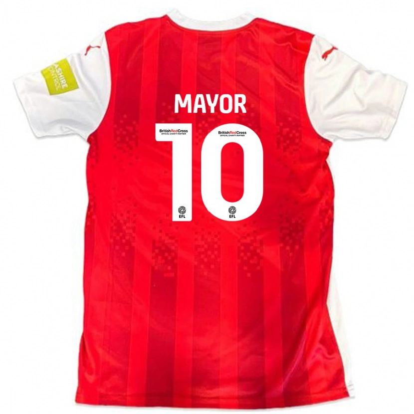 Danxen Herren Danny Mayor #10 Rot Weiß Heimtrikot Trikot 2024/25 T-Shirt