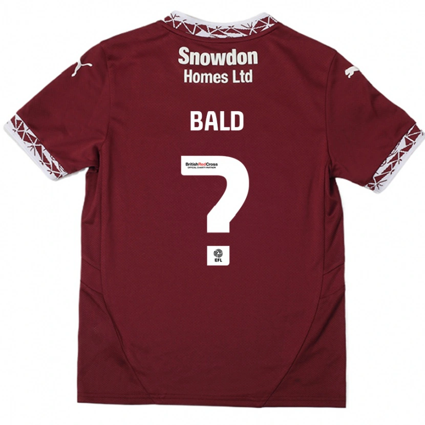 Danxen Herren Marcus Bald #0 Burgundrot Heimtrikot Trikot 2024/25 T-Shirt