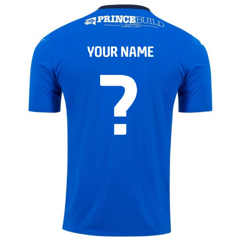 Danxen Herren Ihren Namen #0 Blau Weiß Heimtrikot Trikot 2024/25 T-Shirt