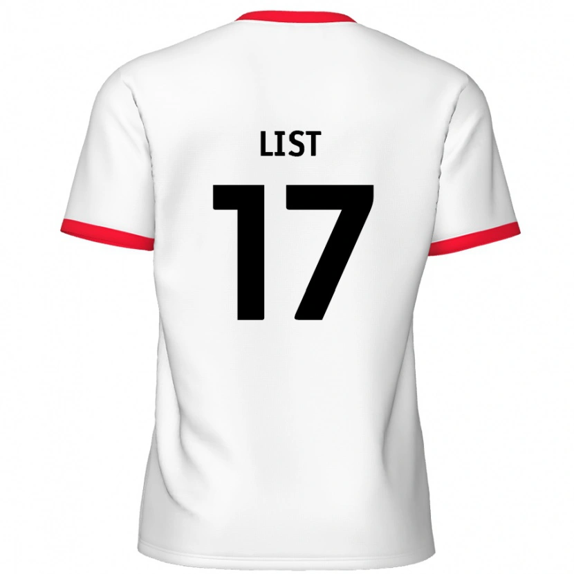 Danxen Herren Elliott List #17 Weiß Rot Heimtrikot Trikot 2024/25 T-Shirt