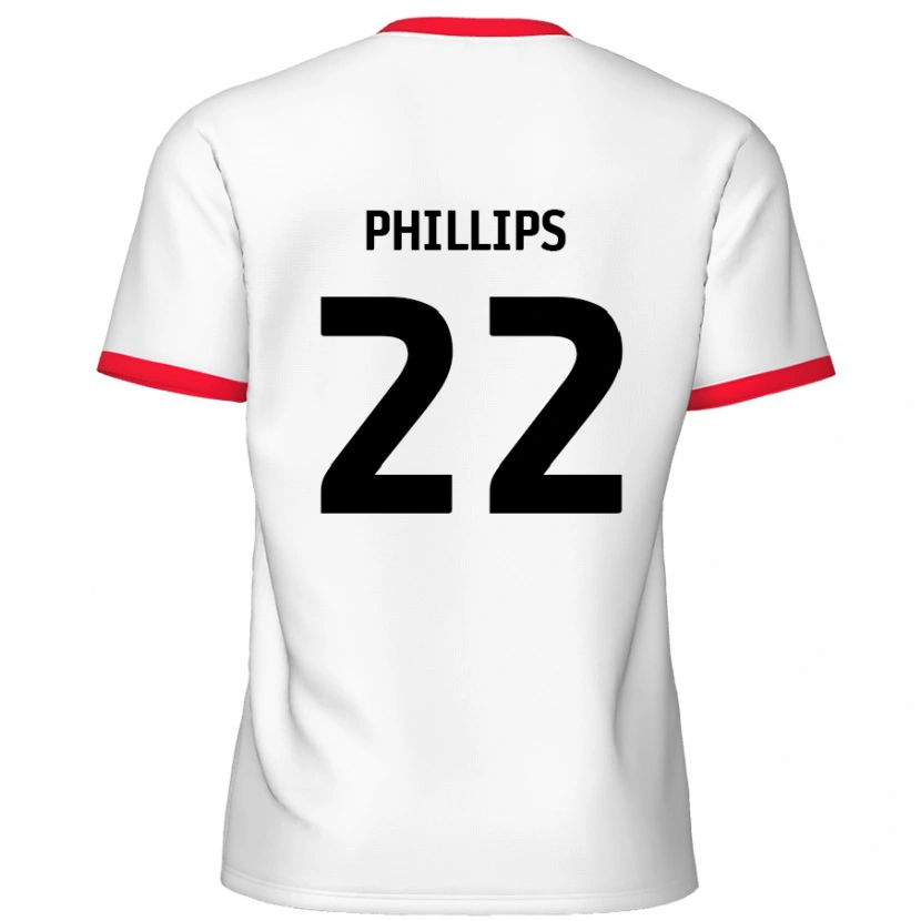 Danxen Herren Daniel Phillips #22 Weiß Rot Heimtrikot Trikot 2024/25 T-Shirt