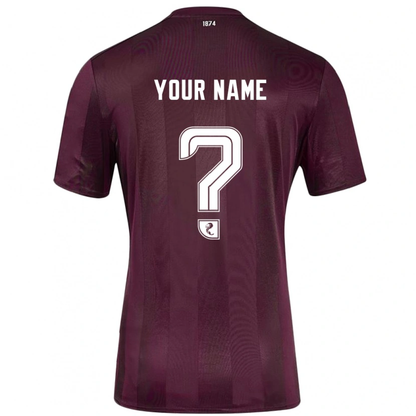 Danxen Herren Ihren Namen #0 Burgundrot Heimtrikot Trikot 2024/25 T-Shirt