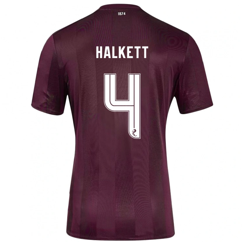 Danxen Herren Craig Halkett #4 Burgundrot Heimtrikot Trikot 2024/25 T-Shirt