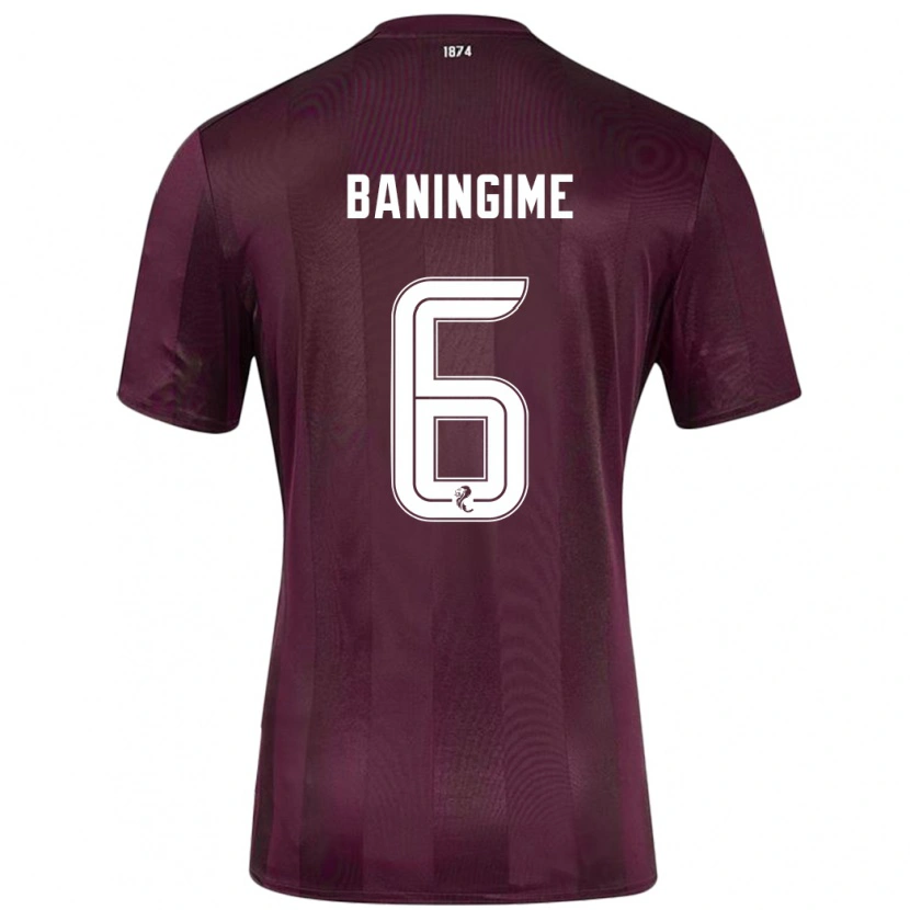 Danxen Herren Beni Baningime #6 Burgundrot Heimtrikot Trikot 2024/25 T-Shirt