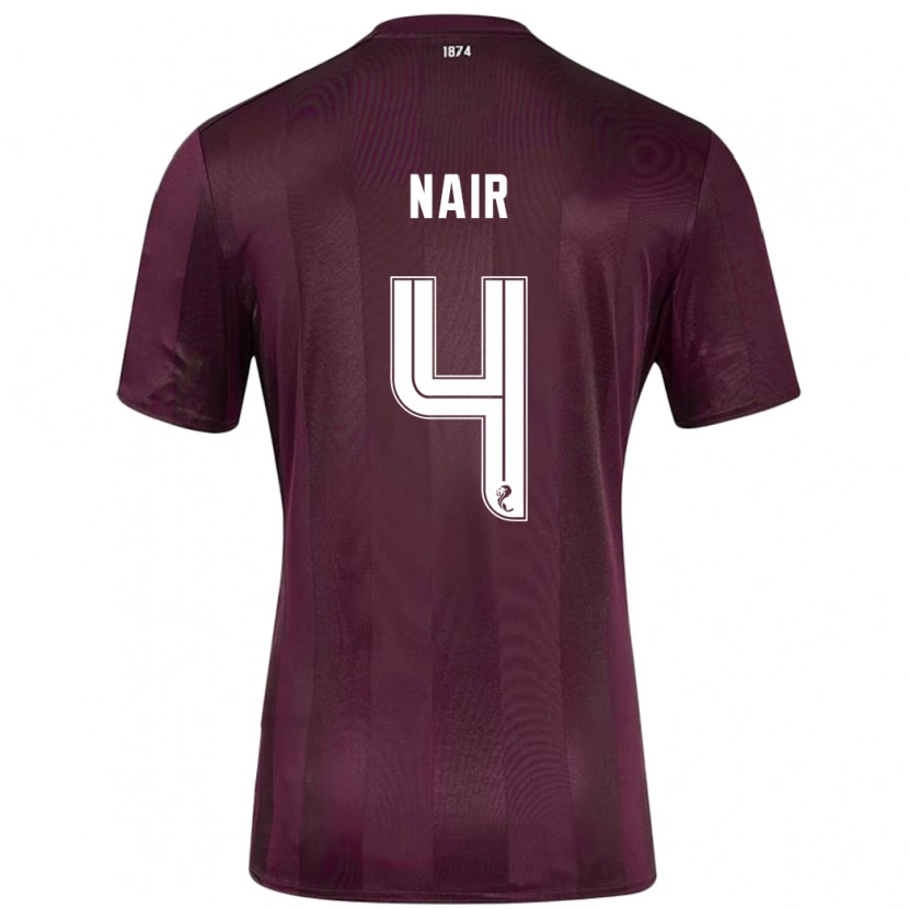 Danxen Herren Kenzi Nair #4 Burgundrot Heimtrikot Trikot 2024/25 T-Shirt