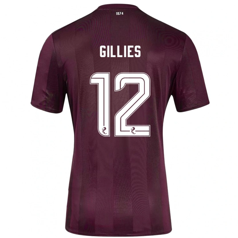 Danxen Herren Matthew Gillies #12 Burgundrot Heimtrikot Trikot 2024/25 T-Shirt