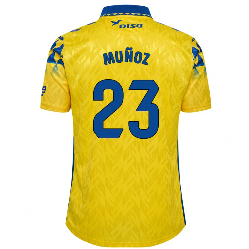 Danxen Herren Álex Muñoz #23 Gelb Blau Heimtrikot Trikot 2024/25 T-Shirt