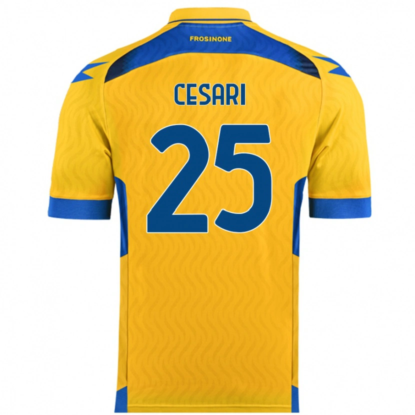 Danxen Herren Nicolò Cesari #25 Gelb Heimtrikot Trikot 2024/25 T-Shirt