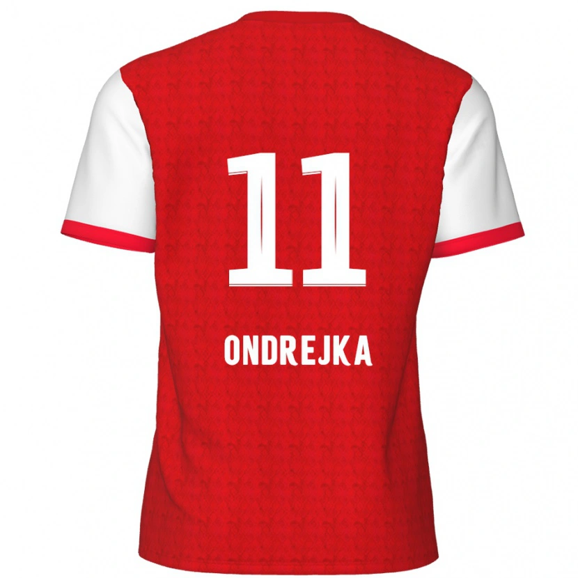 Danxen Herren Jacob Ondrejka #11 Rot Weiß Heimtrikot Trikot 2024/25 T-Shirt