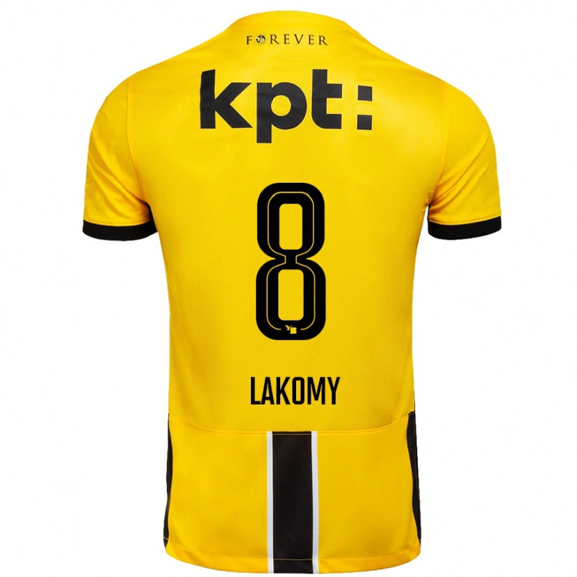 Danxen Herren Lukasz Lakomy #8 Gelb Schwarz Heimtrikot Trikot 2024/25 T-Shirt