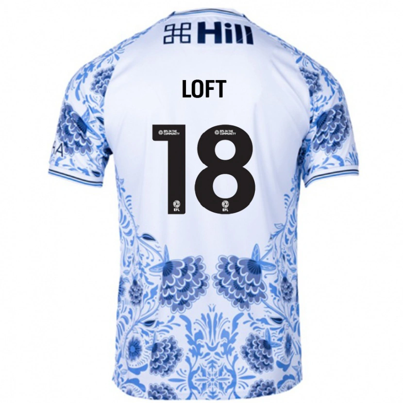 Danxen Herren Ryan Loft #18 Weiß Blau Auswärtstrikot Trikot 2024/25 T-Shirt