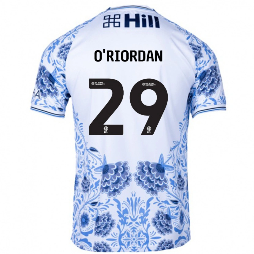 Danxen Herren Connor O'riordan #29 Weiß Blau Auswärtstrikot Trikot 2024/25 T-Shirt