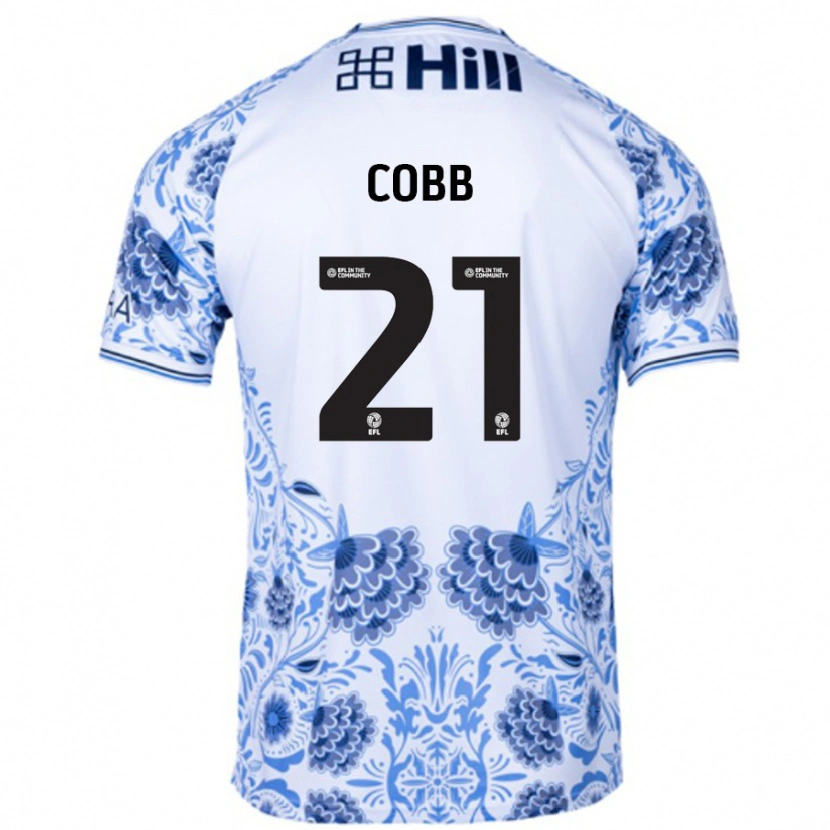 Danxen Herren Serena Cobb #21 Weiß Blau Auswärtstrikot Trikot 2024/25 T-Shirt