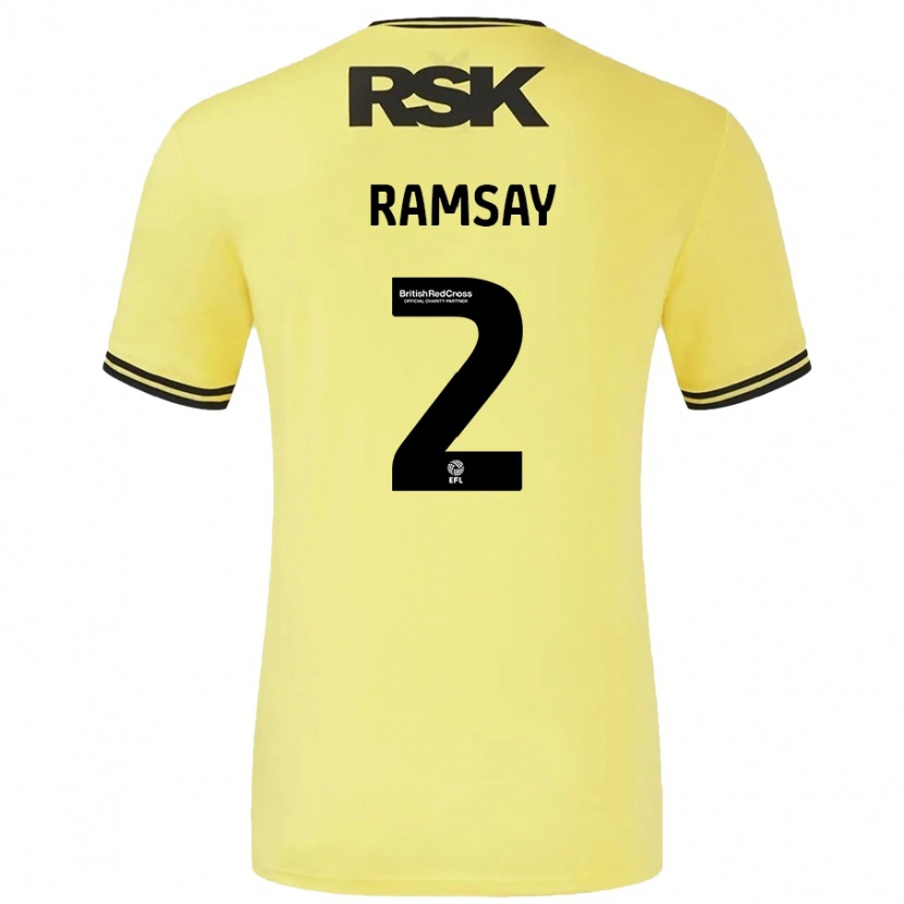 Danxen Herren Kayne Ramsay #2 Gelb Schwarz Auswärtstrikot Trikot 2024/25 T-Shirt