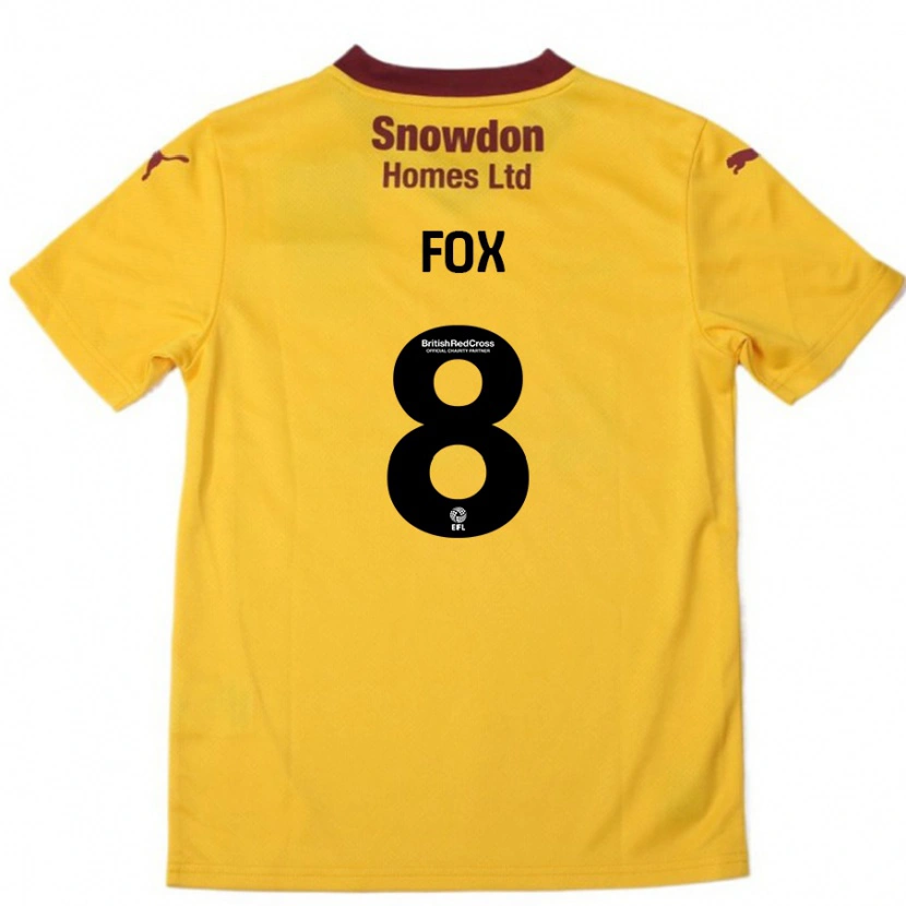 Danxen Herren Ben Fox #8 Orange Burgunderrot Auswärtstrikot Trikot 2024/25 T-Shirt