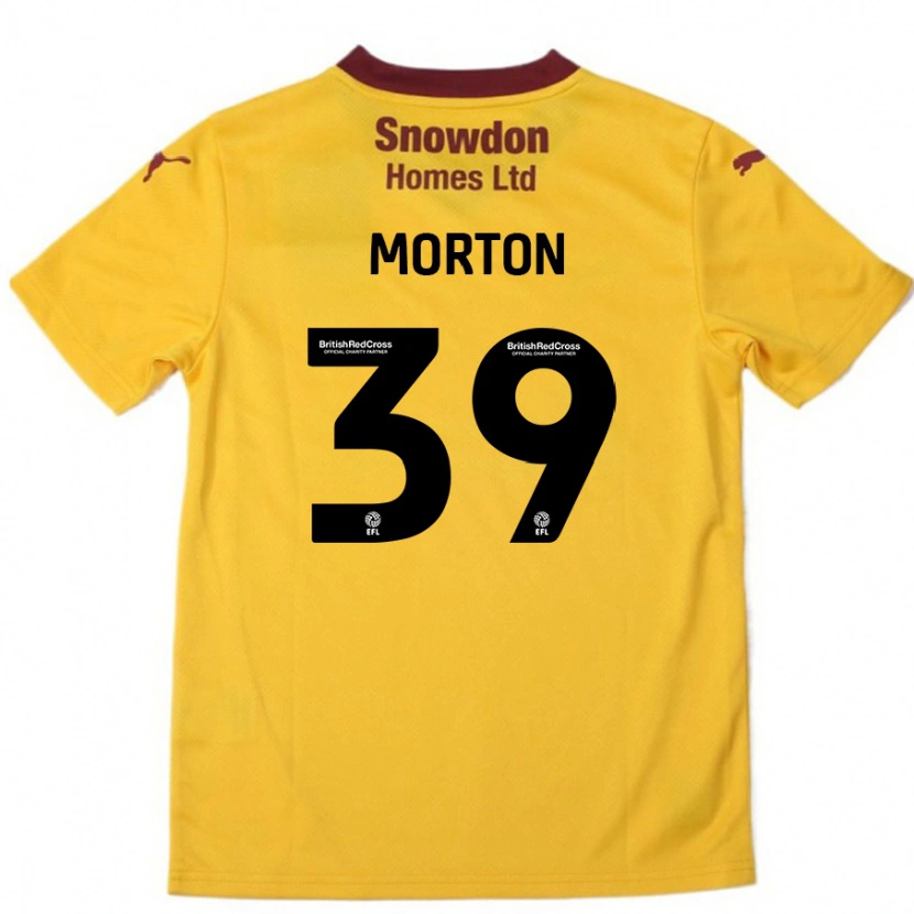 Danxen Herren Callum Morton #39 Orange Burgunderrot Auswärtstrikot Trikot 2024/25 T-Shirt