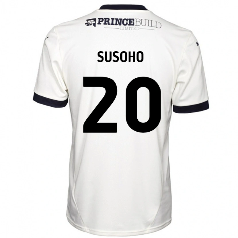 Danxen Herren Mahamadou Susoho #20 Cremeweiß Schwarz Auswärtstrikot Trikot 2024/25 T-Shirt