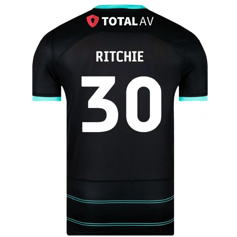 Danxen Herren Matt Ritchie #30 Schwarz Auswärtstrikot Trikot 2024/25 T-Shirt