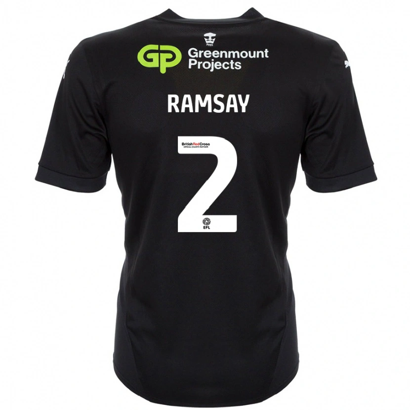 Danxen Herren Calvin Ramsay #2 Schwarz Auswärtstrikot Trikot 2024/25 T-Shirt