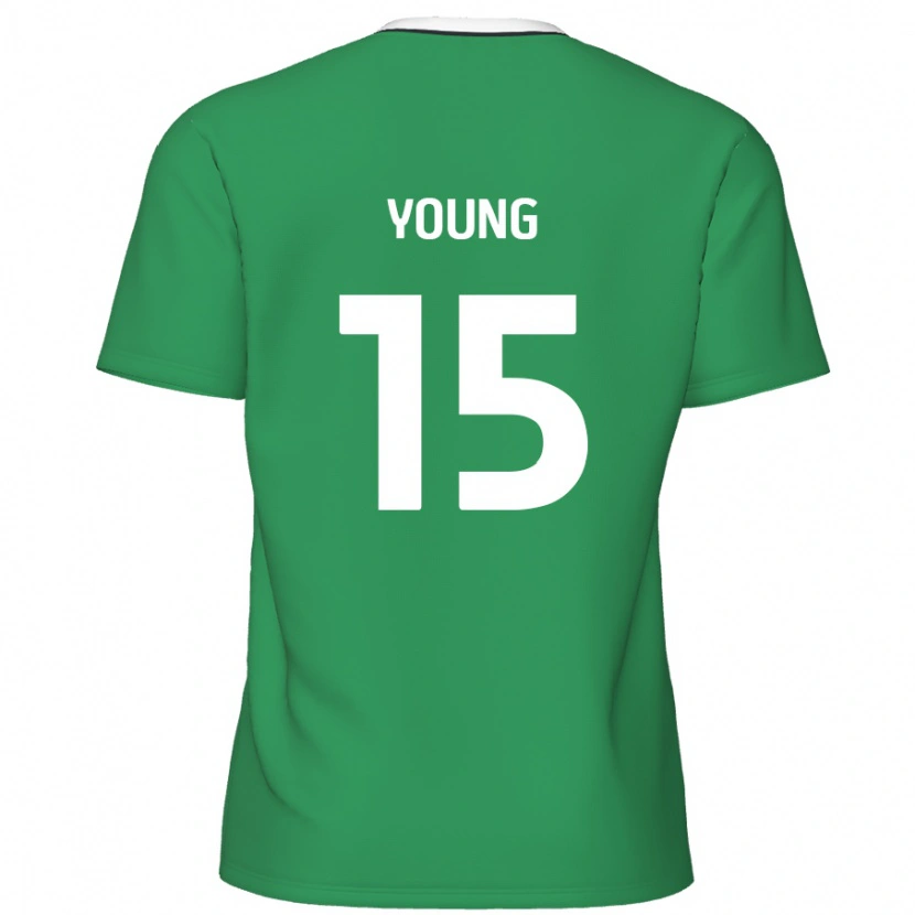 Danxen Herren Jack Young #15 Grün Weiße Streifen Auswärtstrikot Trikot 2024/25 T-Shirt