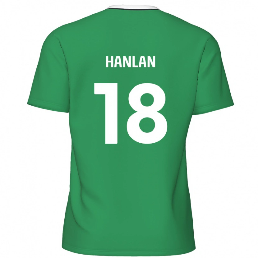 Danxen Herren Brandon Hanlan #18 Grün Weiße Streifen Auswärtstrikot Trikot 2024/25 T-Shirt