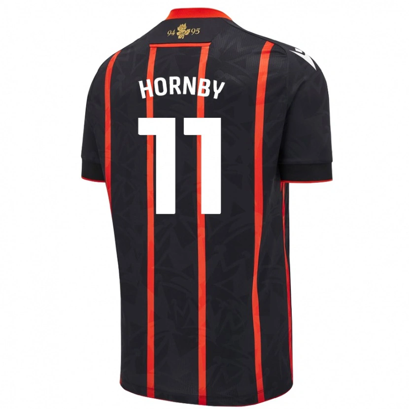 Danxen Herren Megan Hornby #11 Schwarz Rot Auswärtstrikot Trikot 2024/25 T-Shirt