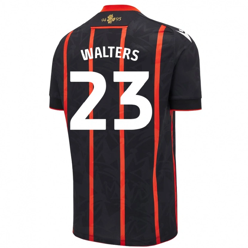 Danxen Herren Georgia Walters #23 Schwarz Rot Auswärtstrikot Trikot 2024/25 T-Shirt