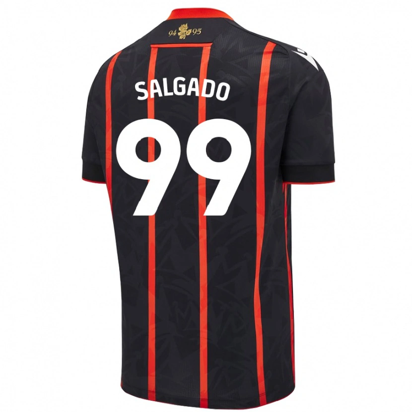 Danxen Herren Shanell Salgado #99 Schwarz Rot Auswärtstrikot Trikot 2024/25 T-Shirt