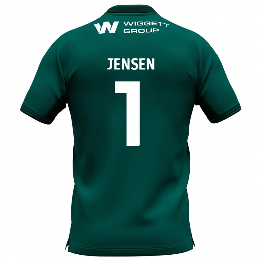 Danxen Herren Lukas Jensen #1 Grün Auswärtstrikot Trikot 2024/25 T-Shirt