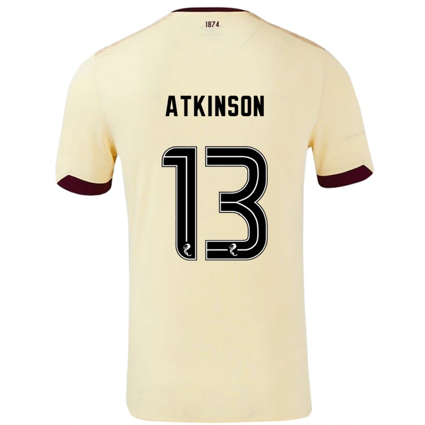 Danxen Herren Nathaniel Atkinson #13 Creme Burgunderrot Auswärtstrikot Trikot 2024/25 T-Shirt