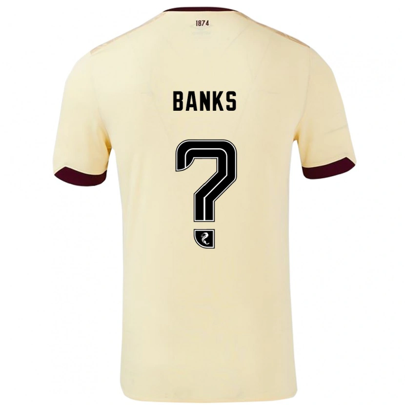 Danxen Herren Euan Banks #0 Creme Burgunderrot Auswärtstrikot Trikot 2024/25 T-Shirt