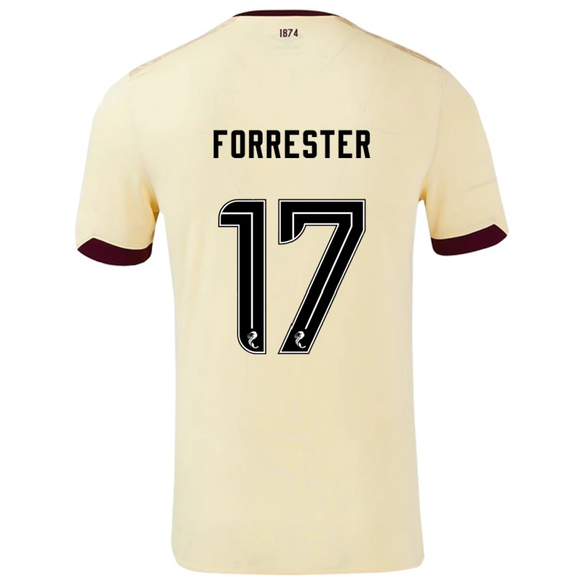 Danxen Herren Adam Forrester #17 Creme Burgunderrot Auswärtstrikot Trikot 2024/25 T-Shirt