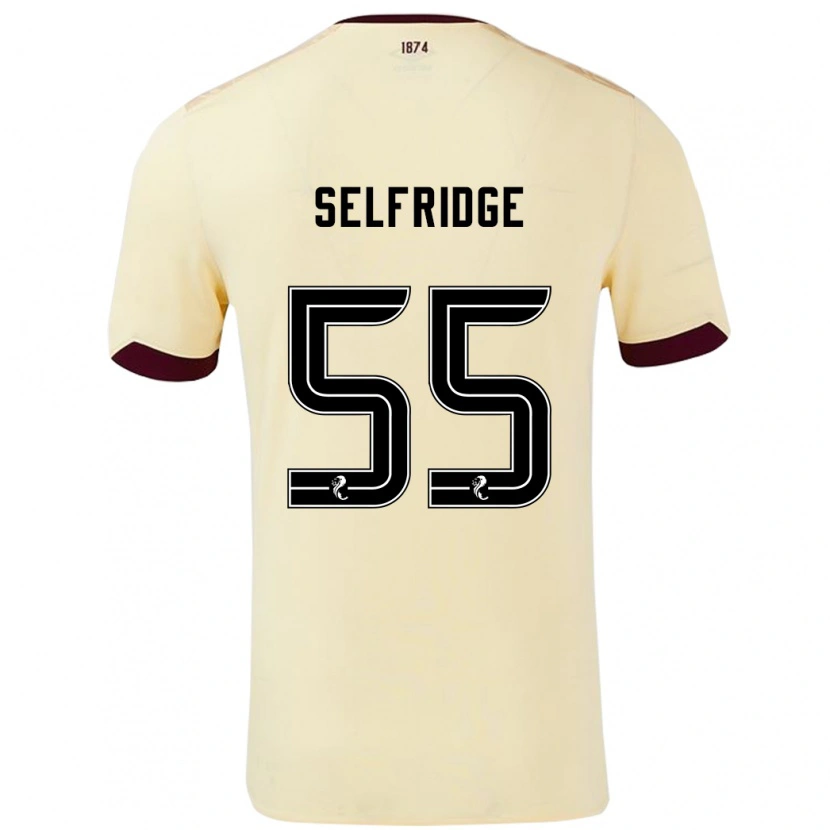 Danxen Herren Louis Selfridge #55 Creme Burgunderrot Auswärtstrikot Trikot 2024/25 T-Shirt