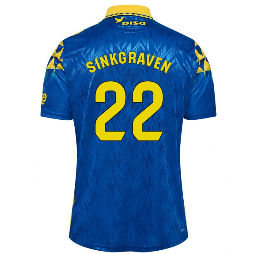 Danxen Herren Daley Sinkgraven #22 Blau Gelb Auswärtstrikot Trikot 2024/25 T-Shirt