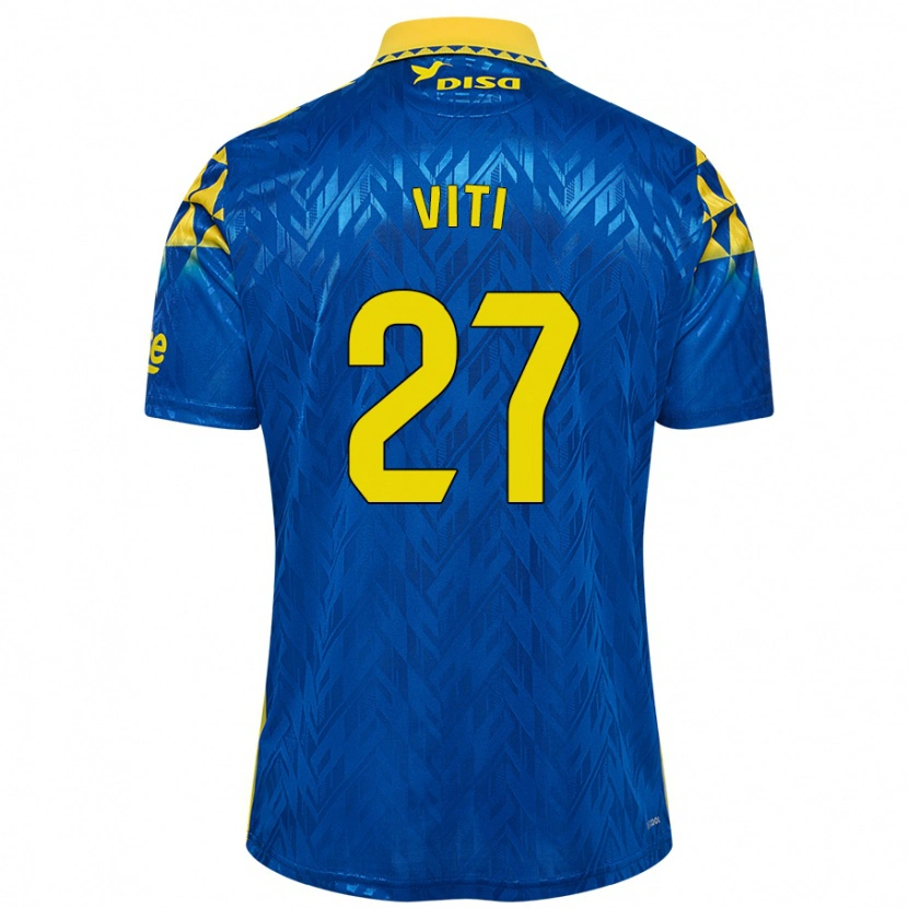 Danxen Herren Viti #27 Blau Gelb Auswärtstrikot Trikot 2024/25 T-Shirt