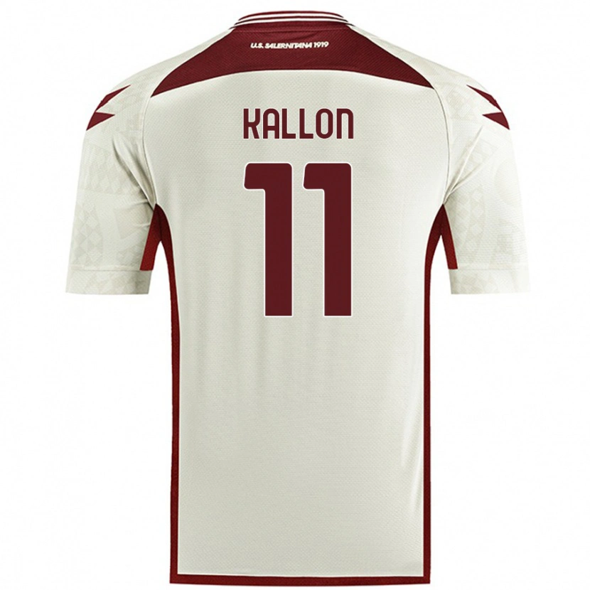 Danxen Herren Yayah Kallon #11 Cremefarben Auswärtstrikot Trikot 2024/25 T-Shirt