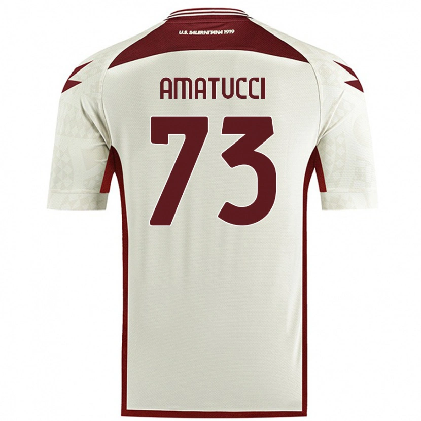 Danxen Herren Lorenzo Amatucci #73 Cremefarben Auswärtstrikot Trikot 2024/25 T-Shirt