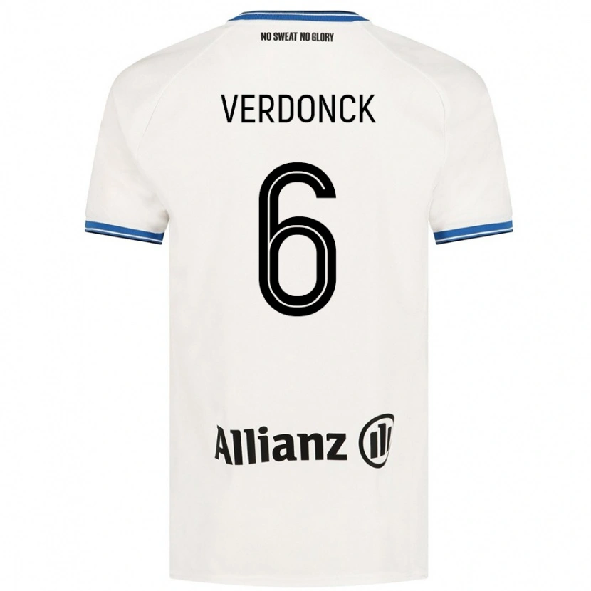 Danxen Herren Saar Verdonck #6 Weiß Auswärtstrikot Trikot 2024/25 T-Shirt