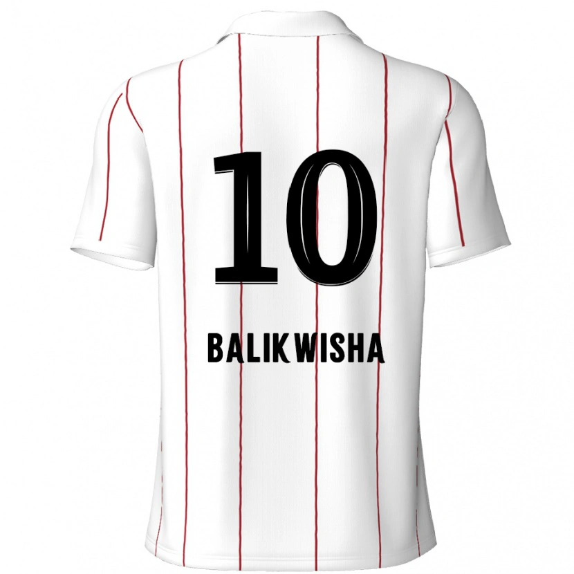 Danxen Herren Michel-Ange Balikwisha #10 Weiß Schwarz Auswärtstrikot Trikot 2024/25 T-Shirt