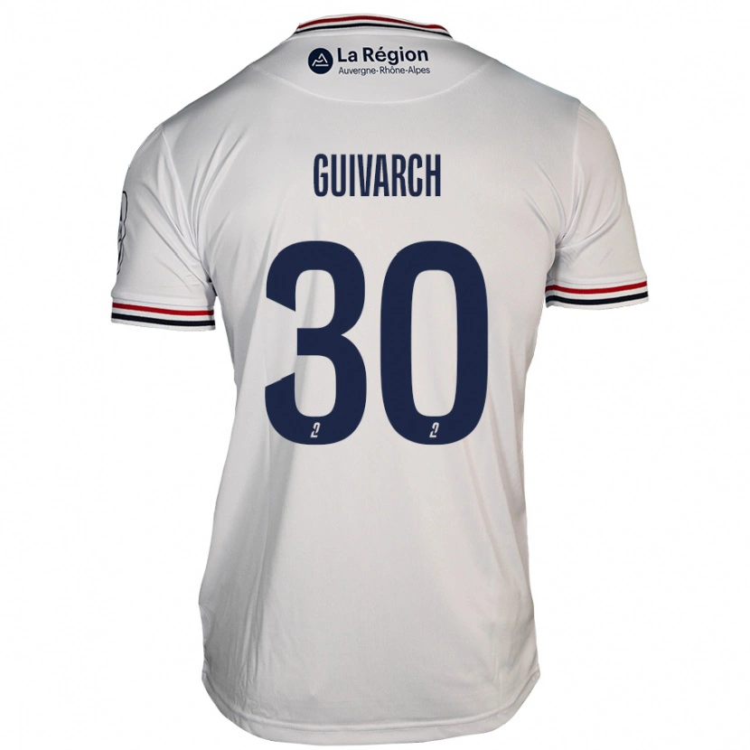 Danxen Herren Théo Guivarch #30 Weiß Auswärtstrikot Trikot 2024/25 T-Shirt