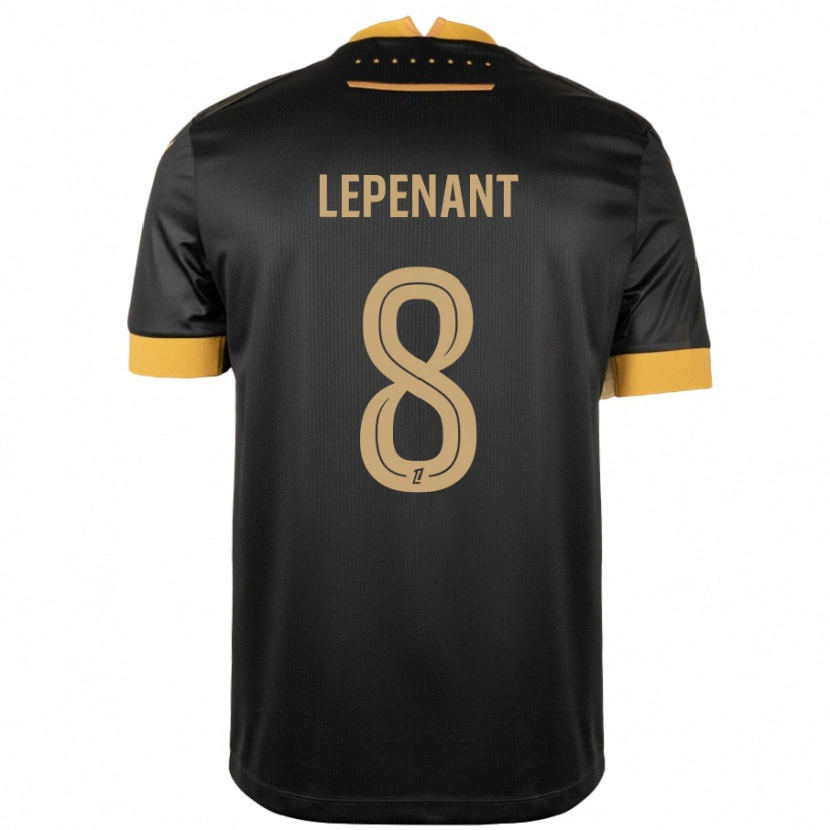 Danxen Herren Johann Lepenant #8 Schwarz Braun Auswärtstrikot Trikot 2024/25 T-Shirt