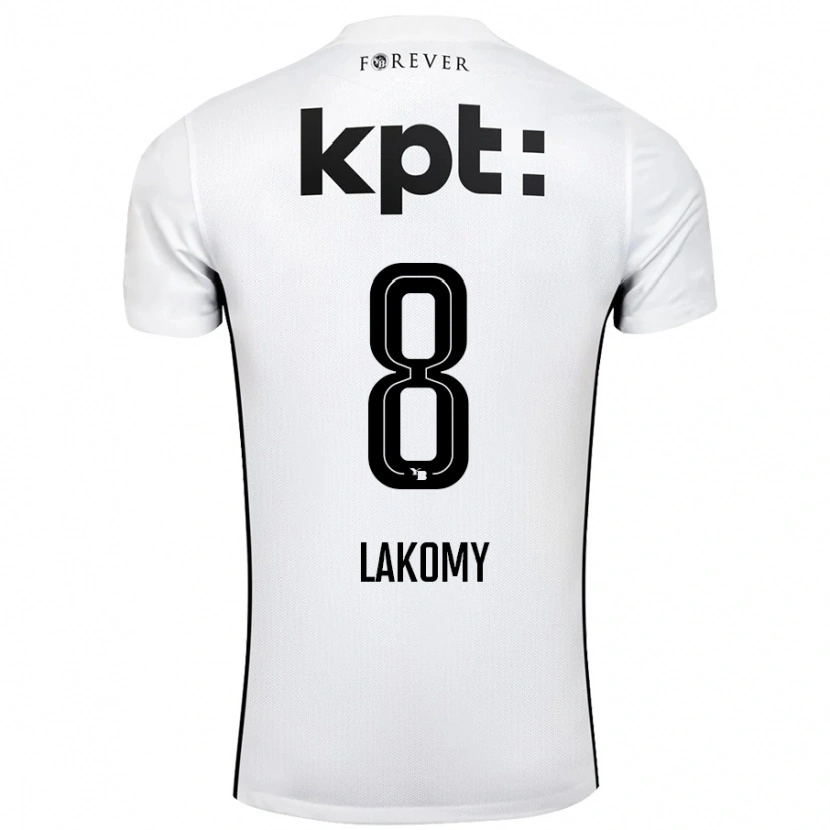 Danxen Herren Lukasz Lakomy #8 Weiß Schwarz Auswärtstrikot Trikot 2024/25 T-Shirt