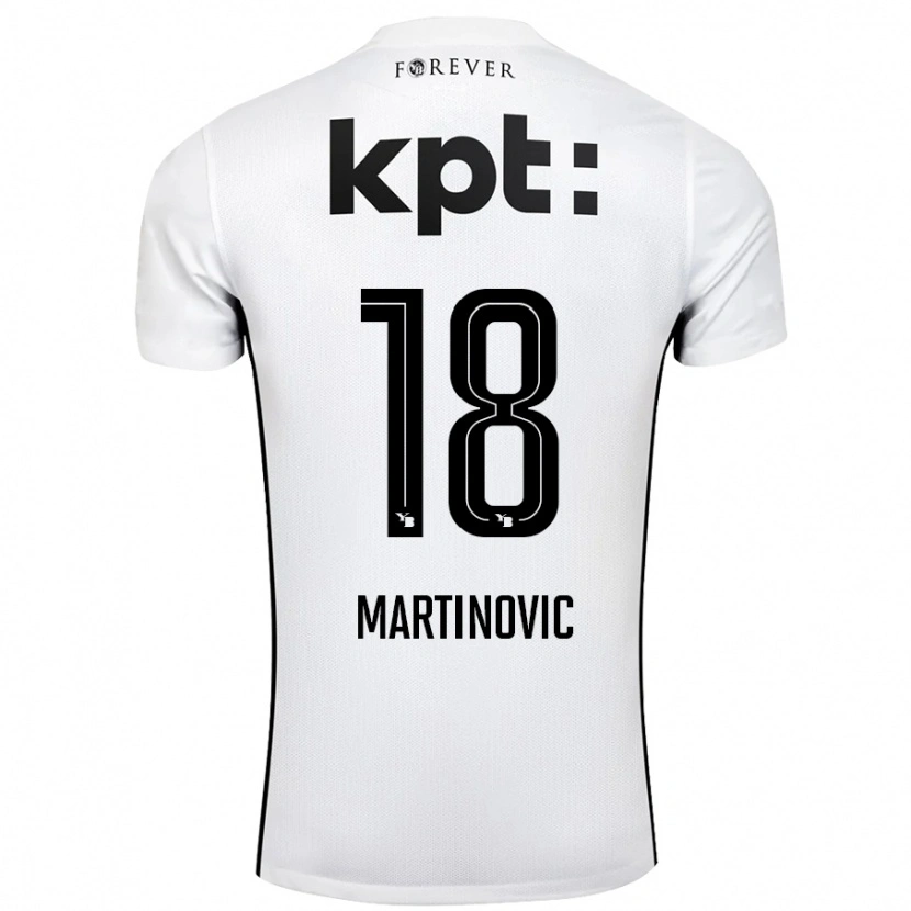 Danxen Herren Denis Martinovic #18 Weiß Schwarz Auswärtstrikot Trikot 2024/25 T-Shirt