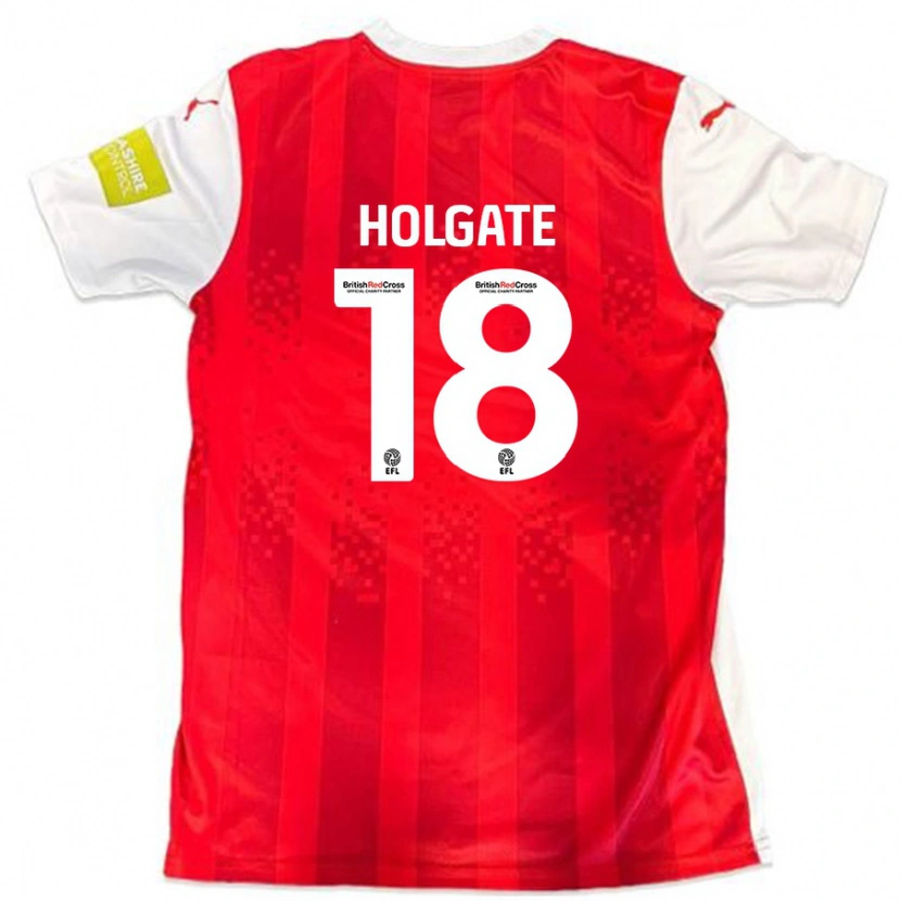 Danxen Damen Harrison Holgate #18 Rot Weiß Heimtrikot Trikot 2024/25 T-Shirt