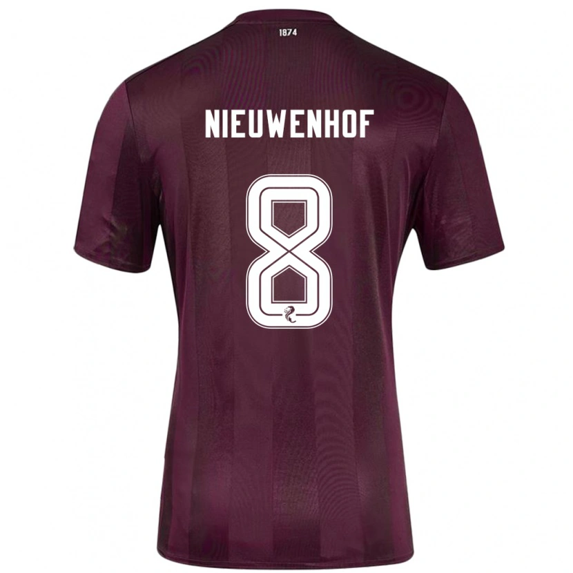 Danxen Damen Calem Nieuwenhof #8 Burgundrot Heimtrikot Trikot 2024/25 T-Shirt