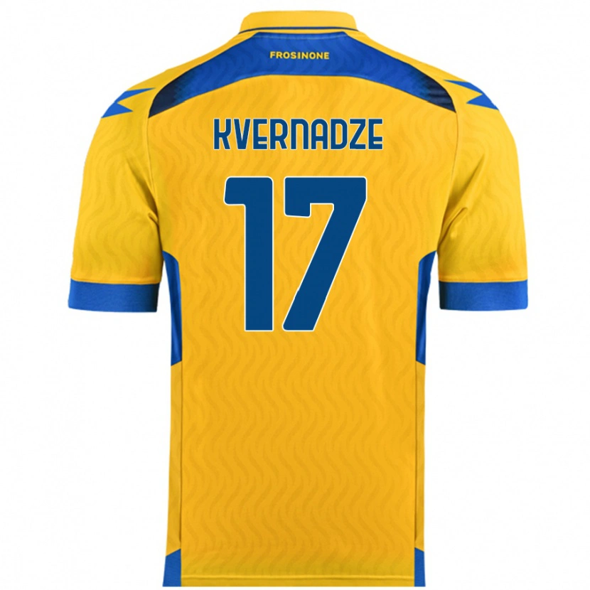 Danxen Damen Giorgi Kvernadze #17 Gelb Heimtrikot Trikot 2024/25 T-Shirt