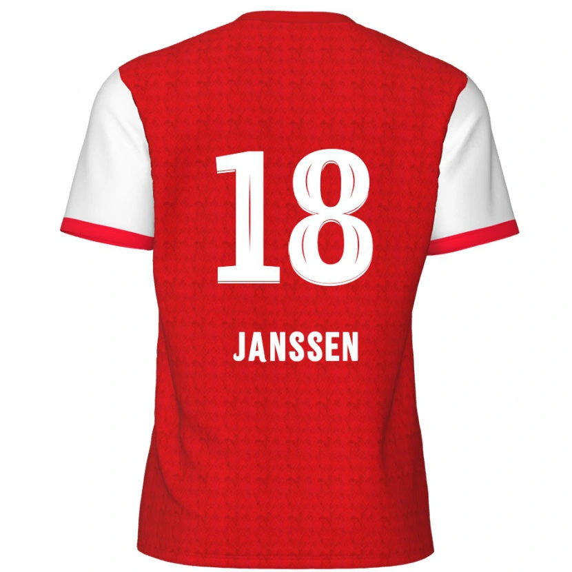 Danxen Damen Vincent Janssen #18 Rot Weiß Heimtrikot Trikot 2024/25 T-Shirt