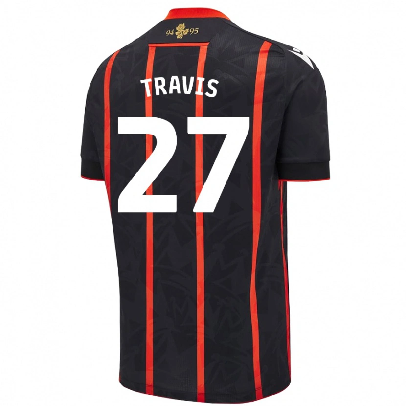 Danxen Damen Lewis Travis #27 Schwarz Rot Auswärtstrikot Trikot 2024/25 T-Shirt